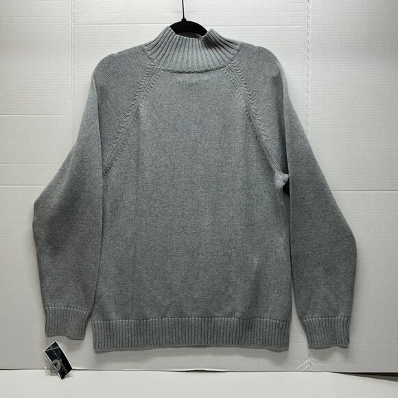 XL KAREN SCOTT CABLE SWEATER GRAY NWT - Picture 8 of 10